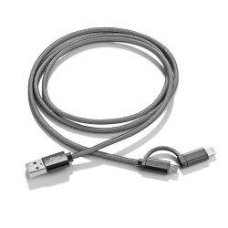 Kabel USB 2 w 1 MESH-25606